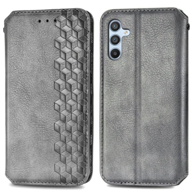 Чехол Deexe Rhombus Wallet для Samsung Galaxy A36 (A366) / A56 (A566) - Grey: фото 1 из 9