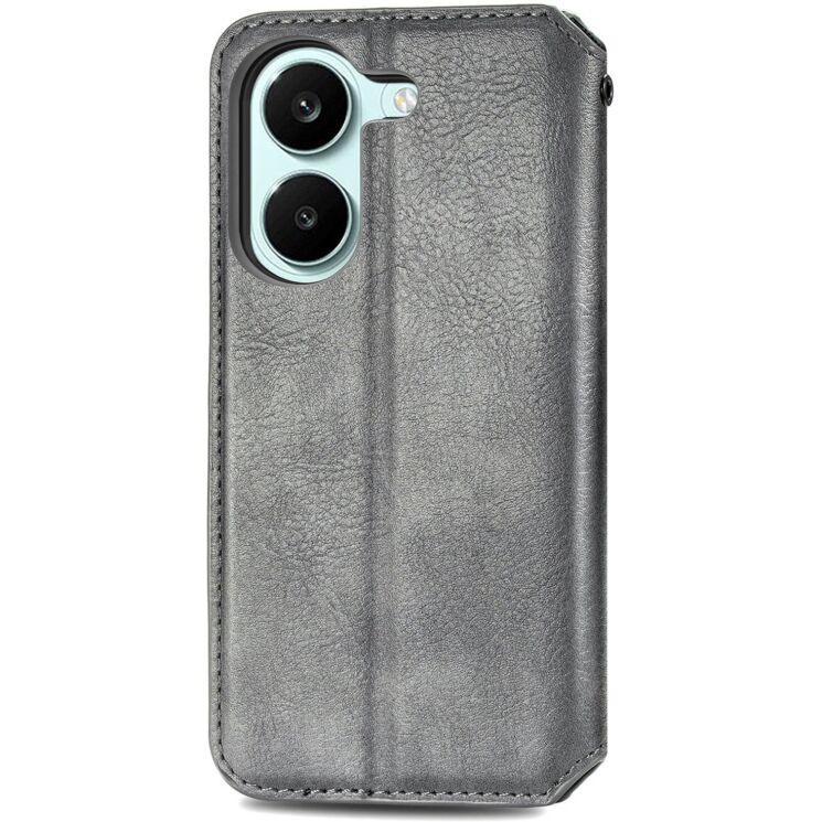 Чехол Deexe Rhombus Wallet для Xiaomi Poco X8 Pro - Grey: фото 6 из 10