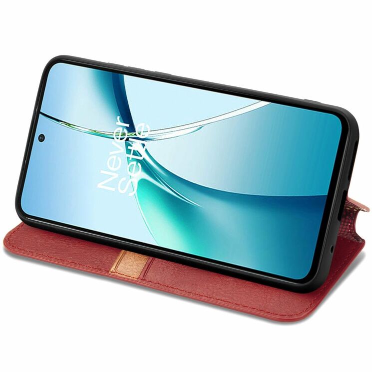 Чехол Deexe Rhombus Wallet для Xiaomi Redmi Note 15 Pro Plus / Poco M8 Pro 5G - Red: фото 3 из 6