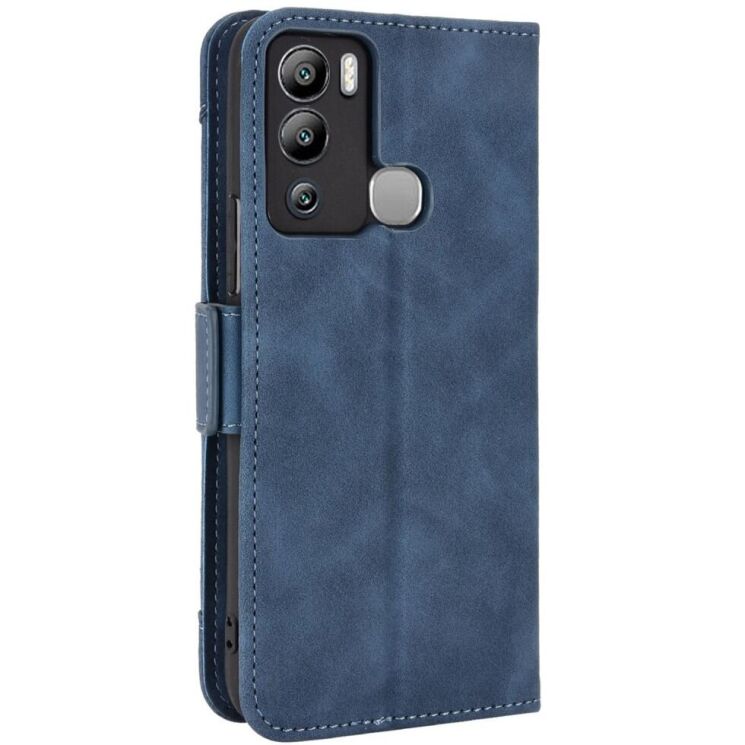Чехол Deexe Wallet Stand для Infinix Hot 12i (X665) - Blue: фото 7 из 7