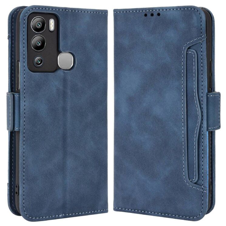 Чехол Deexe Wallet Stand для Infinix Hot 12i (X665) - Blue: фото 1 из 7