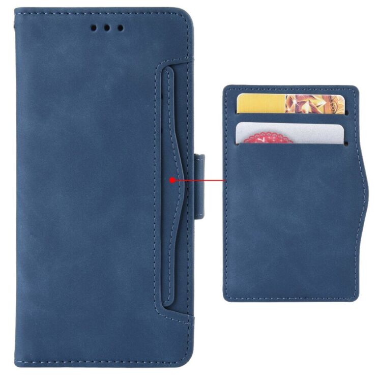 Чехол Deexe Wallet Stand для Infinix Hot 12i (X665) - Blue: фото 4 из 7