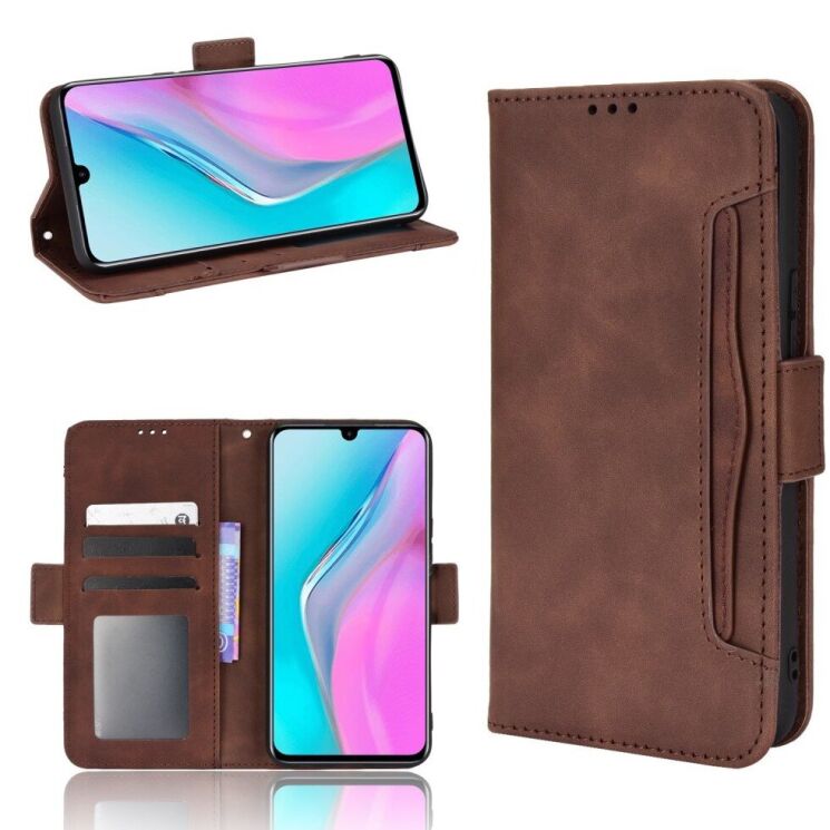 Чохол-книжка з кишеньками Deexe Wallet Stand для Infinix Note 11 (X663B) / Note 12 (X663) - Brown: фото 1 з 9