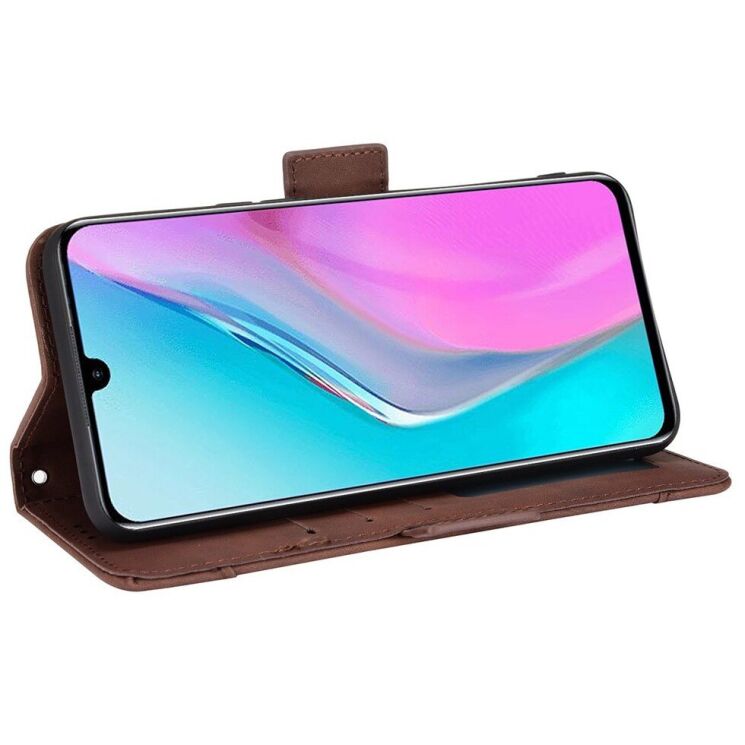 Чохол-книжка з кишеньками Deexe Wallet Stand для Infinix Note 11 (X663B) / Note 12 (X663) - Brown: фото 8 з 9