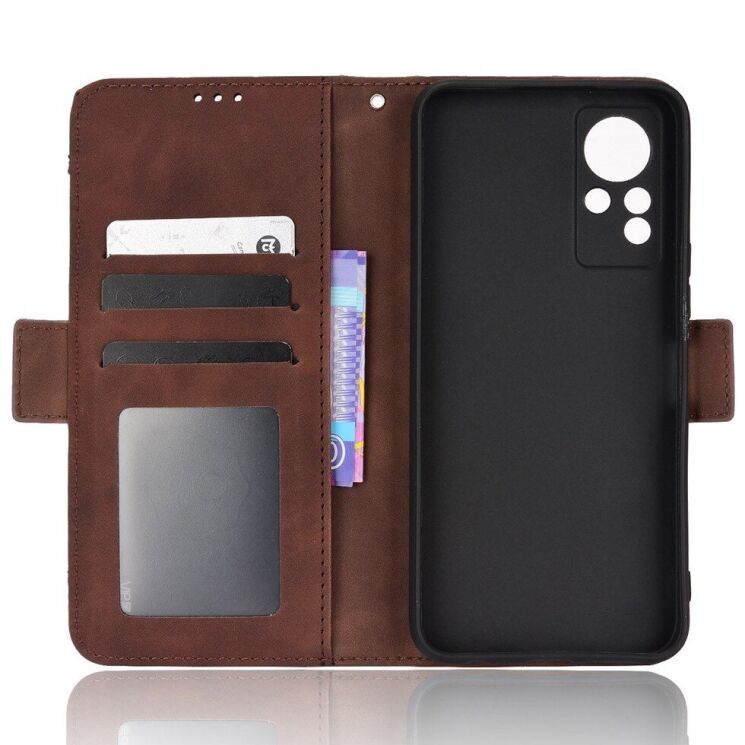 Чохол-книжка з кишеньками Deexe Wallet Stand для Infinix Note 11 (X663B) / Note 12 (X663) - Brown: фото 7 з 9