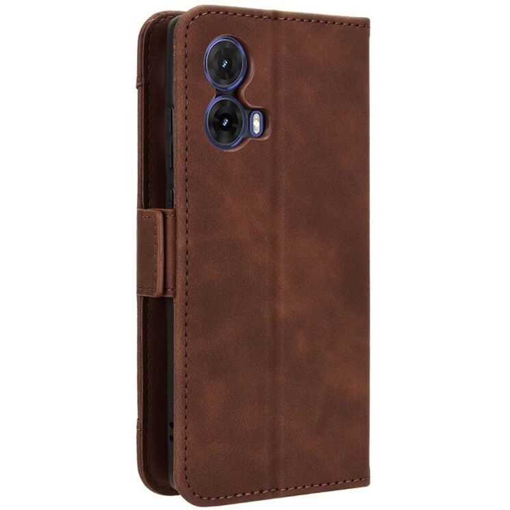 Чехол Deexe Wallet Stand для Motorola Moto G85 - Brown: фото 7 из 7