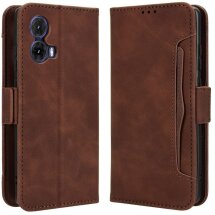 Чехол Deexe Wallet Stand для Motorola Moto G85 - Brown: фото 1 из 7
