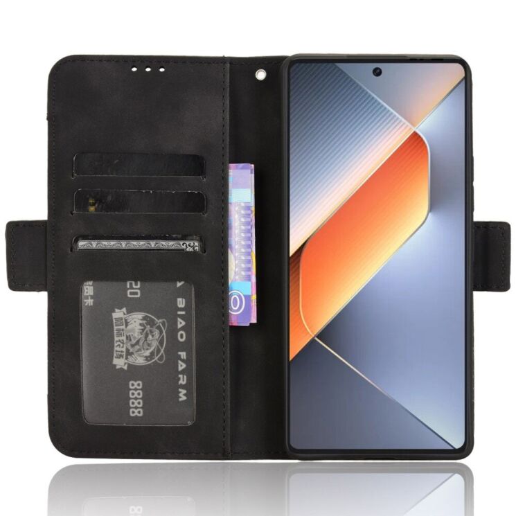 Чехол Deexe Wallet Stand для TECNO Pova 6 - Black: фото 2 из 8