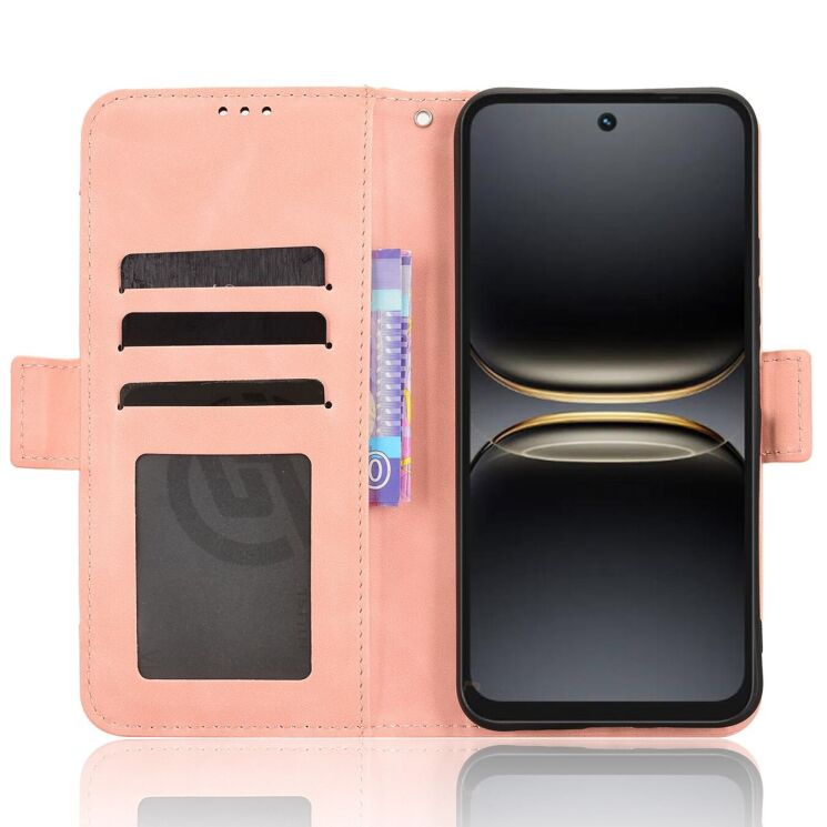 Чехол-книжка с кармашками Deexe Wallet Stand для TECNO Spark 40C - Pink: фото 5 из 15
