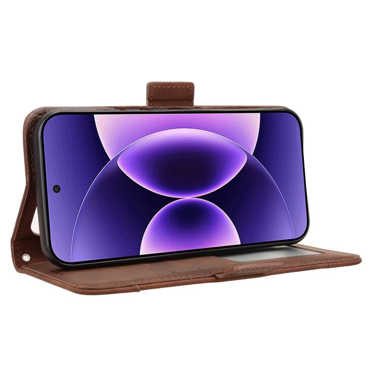 Чехол-книжка с кармашками Deexe Wallet Stand для Xiaomi 17 Pro - Brown (390711Z) Чехол-книжка с кармашками Deexe Wallet Stand для Xiaomi 17 Pro - Brown: фото 5 из 15