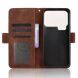 Чехол-книжка с кармашками Deexe Wallet Stand для Xiaomi 17 Pro - Brown (390711Z). Фото 3 из 15