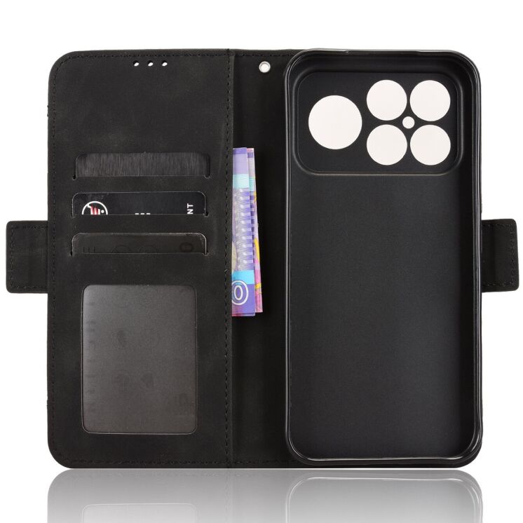 Чехол Deexe Wallet Stand для Xiaomi Poco F8 Ultra - Black (403405B) Чехол Deexe Wallet Stand для Xiaomi Poco F8 Ultra - Black: фото 3 из 14