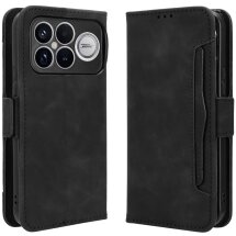 Чехол Deexe Wallet Stand для Xiaomi Poco F8 Ultra - Black: фото 1 из 14