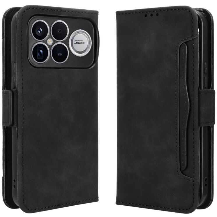 Чехол Deexe Wallet Stand для Xiaomi Poco F8 Ultra - Black (403405B) Чехол Deexe Wallet Stand для Xiaomi Poco F8 Ultra - Black: фото 1 из 14