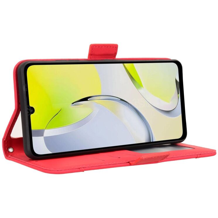 Чехол Deexe Wallet Stand для ZTE Blade A76 - Red: фото 5 из 15