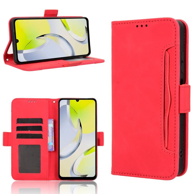 Чехол Deexe Wallet Stand для ZTE Blade A76 - Red: фото 7 из 15