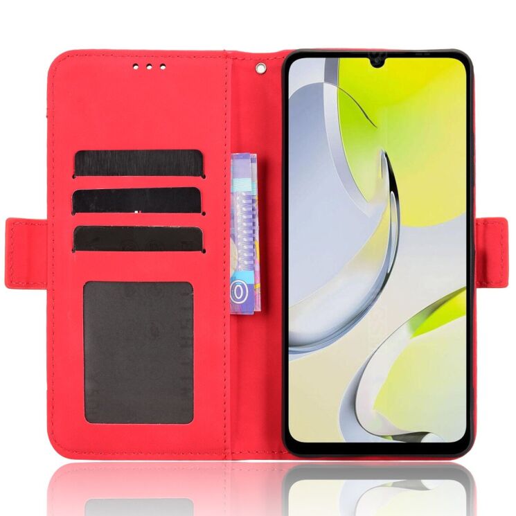 Чехол Deexe Wallet Stand для ZTE Blade A76 - Red: фото 4 из 15