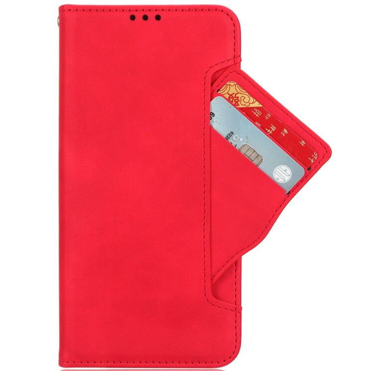 Чехол Deexe Wallet Stand для ZTE Blade A76 - Red: фото 2 из 15
