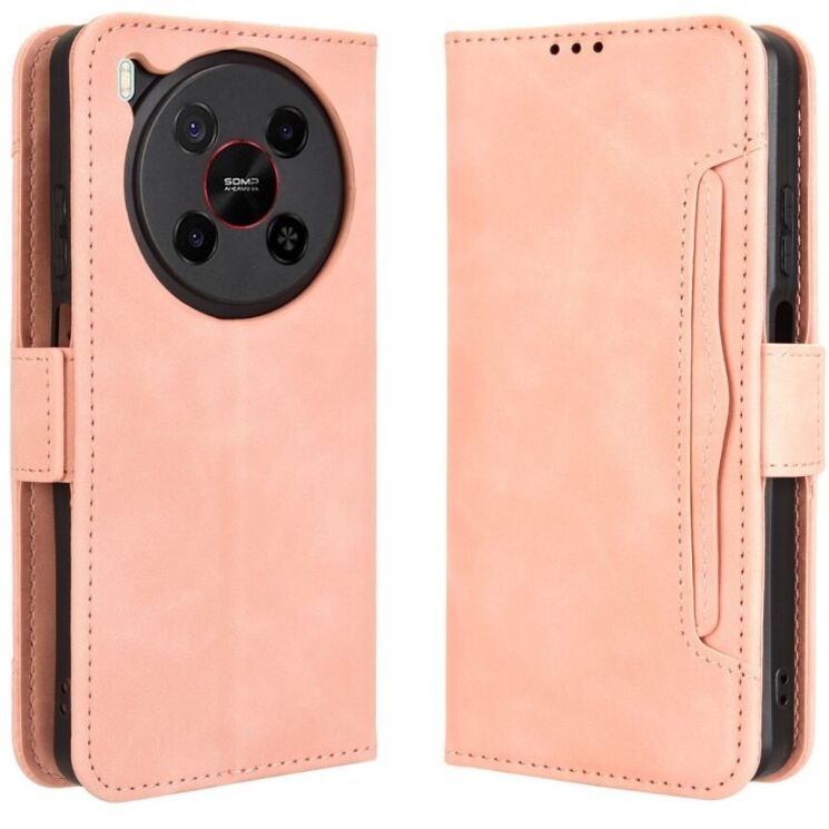 Чехол Deexe Wallet Stand для ZTE Nubia V70 Max - Pink: фото 9 из 15