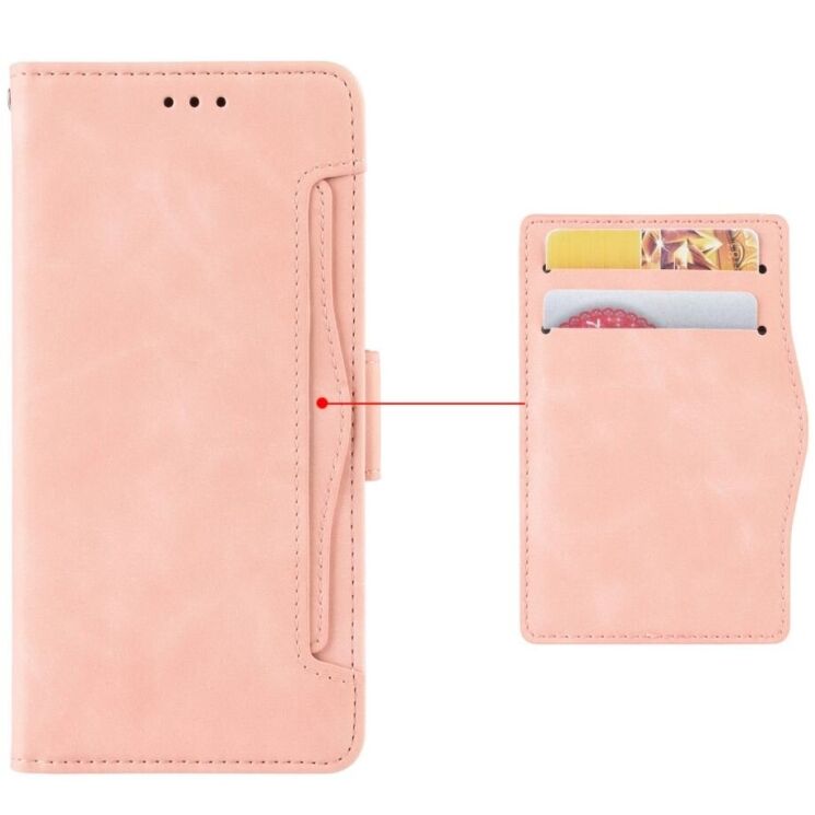 Чехол Deexe Wallet Stand для ZTE Nubia V70 Max - Pink: фото 2 из 15