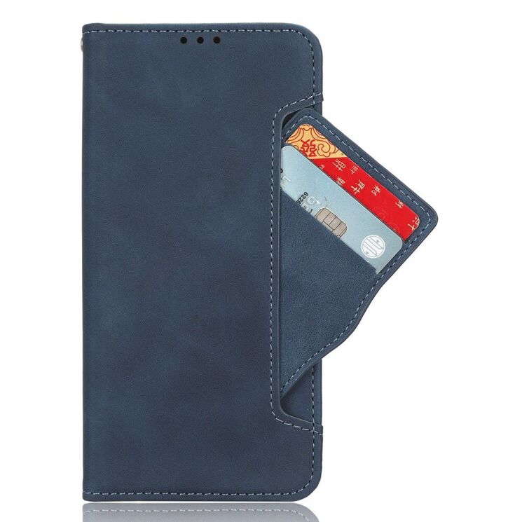Чехол Deexe Wallet Stand для ZTE Nubia V70 - Blue: фото 2 из 7