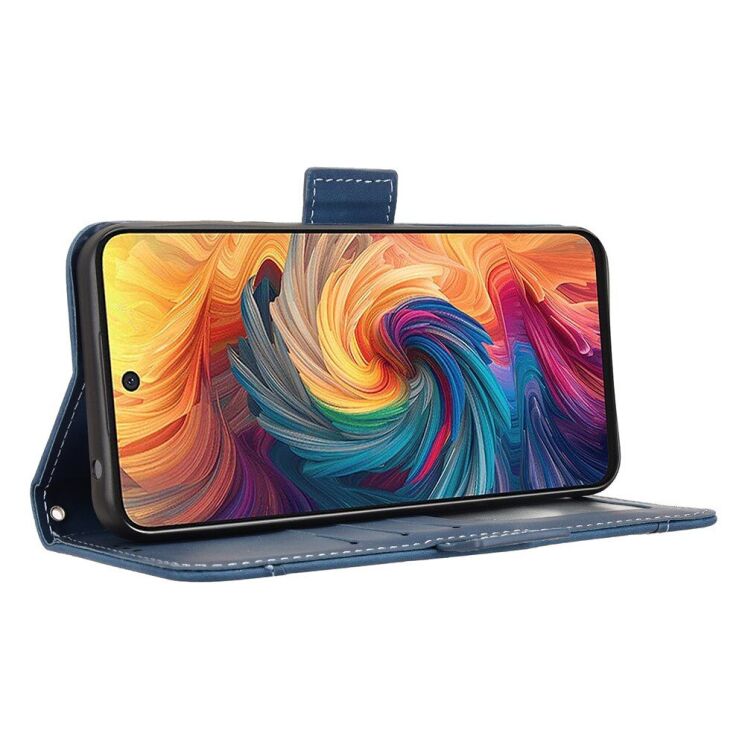 Чехол Deexe Wallet Stand для ZTE Nubia V70 - Blue: фото 4 из 7