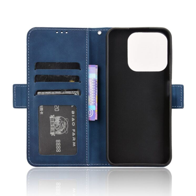Чехол Deexe Wallet Stand для ZTE Nubia V70 - Blue: фото 5 из 7