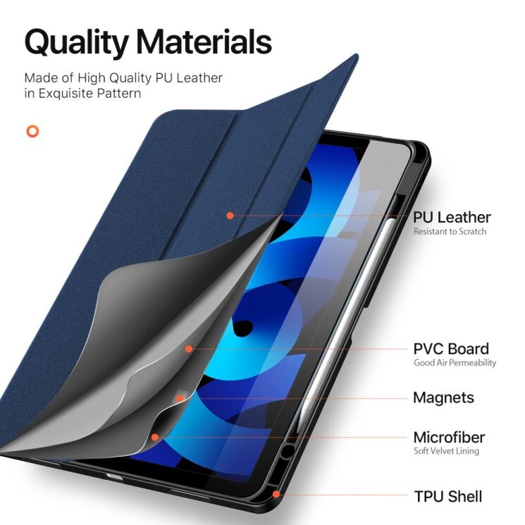 Чехол DUX DUCIS Domo Series для Apple iPad Air 13 M3/M2 (2025/2024) - Black: фото 7 из 11