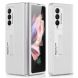 Чехол GKK Leather Stand для Samsung Galaxy Fold 3 - Litchi Texture / White (282037C). Фото 1 из 6