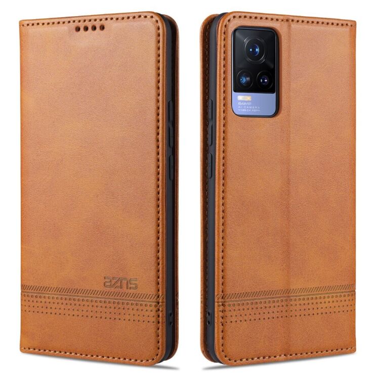 Чохол-книжка AZNS Classic Series для VIVO V21e - Brown: фото 1 з 10