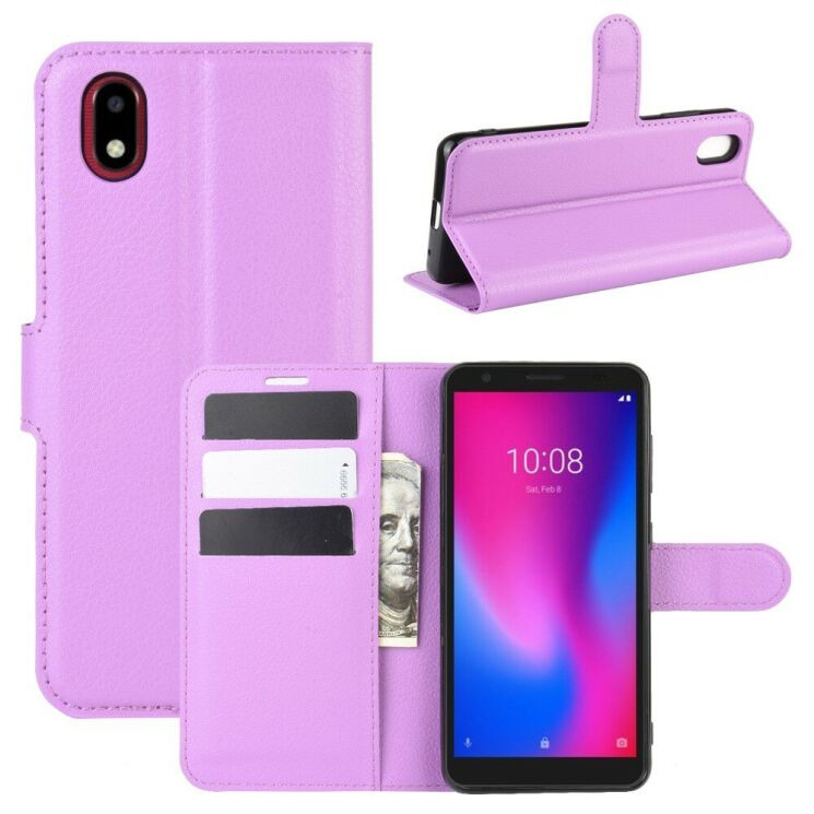 Классический чехол-книжка Deexe Book Type для ZTE Blade A3 (2020) - Purple: фото 1 из 6