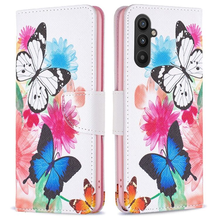 Чехол-книжка Deexe Color Wallet для Samsung Galaxy A34 (A346) - Two Butterflies: фото 1 из 6