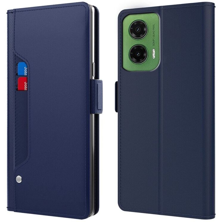 Чохол-книжка Deexe Eclipse Wallet для Motorola Moto G35 - Blue: фото 1 з 8