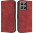 Чехол-книжка Deexe Lines Series для Motorola Moto G15 - Red (372627R)