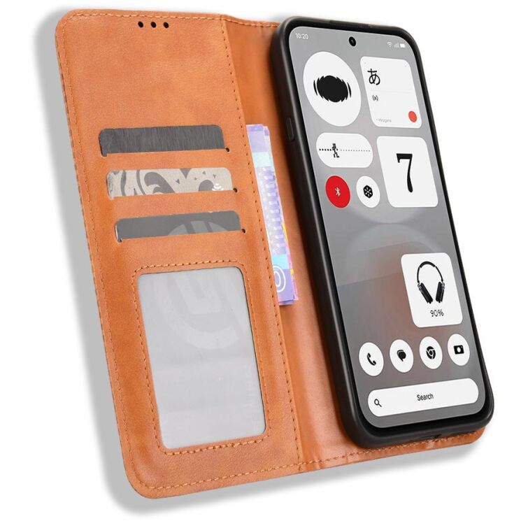 Чохол-книжка Deexe Retro Style для Nothing Phone (4b) - Brown: фото 5 з 17