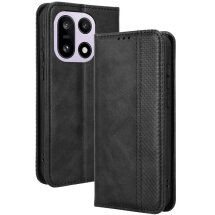 Чехол-книжка Deexe Retro Style для OnePlus 15 - Black: фото 1 из 16