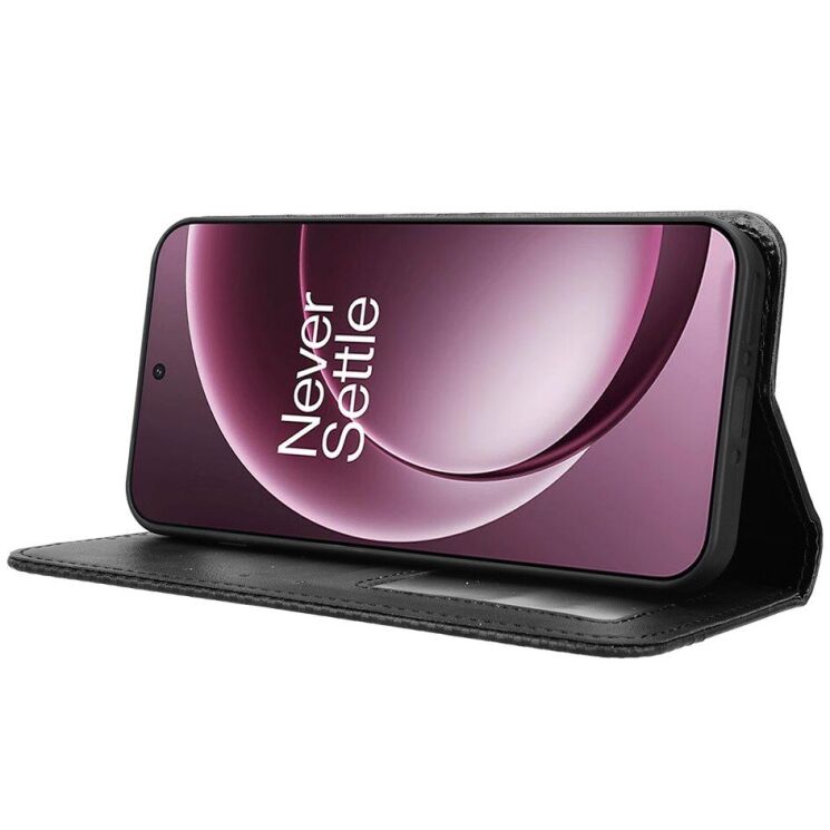 Чехол-книжка Deexe Retro Style для OnePlus 15 - Black: фото 6 из 16