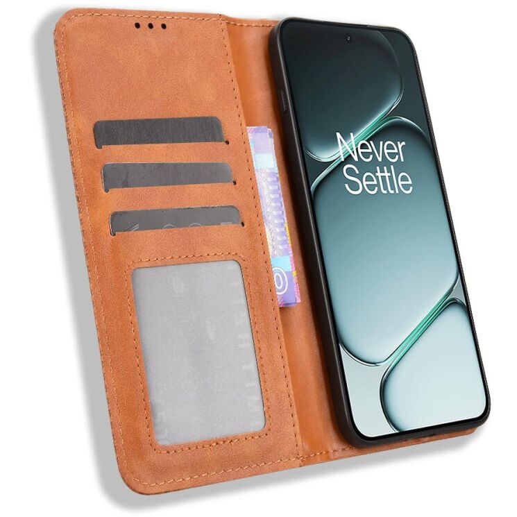 Чехол-книжка Deexe Retro Style для OnePlus 15R / Ace 6 / Ace 6T - Brown: фото 6 из 19