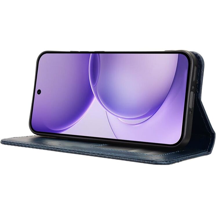 Чехол-книжка Deexe Retro Style для OPPO Reno 16 F/FS - Blue: фото 7 из 17