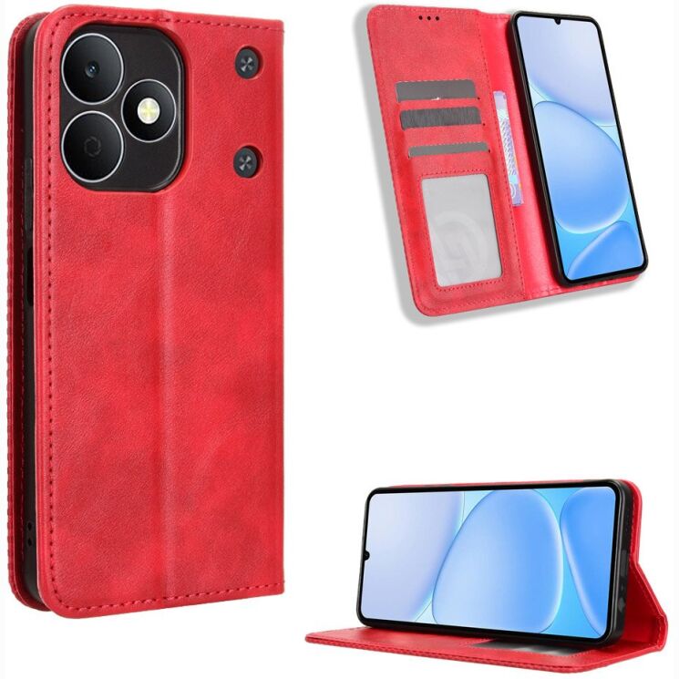 Чохол-книжка Deexe Retro Style для Realme Note 80 - Red (412401R) Чохол-книжка Deexe Retro Style для Realme Note 80 - Red: фото 2 з 20