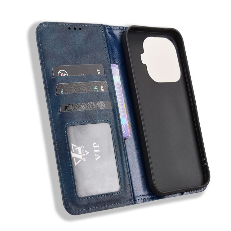 Чехол-книжка Deexe Retro Style для Xiaomi 17T Pro - Blue: фото 5 из 18