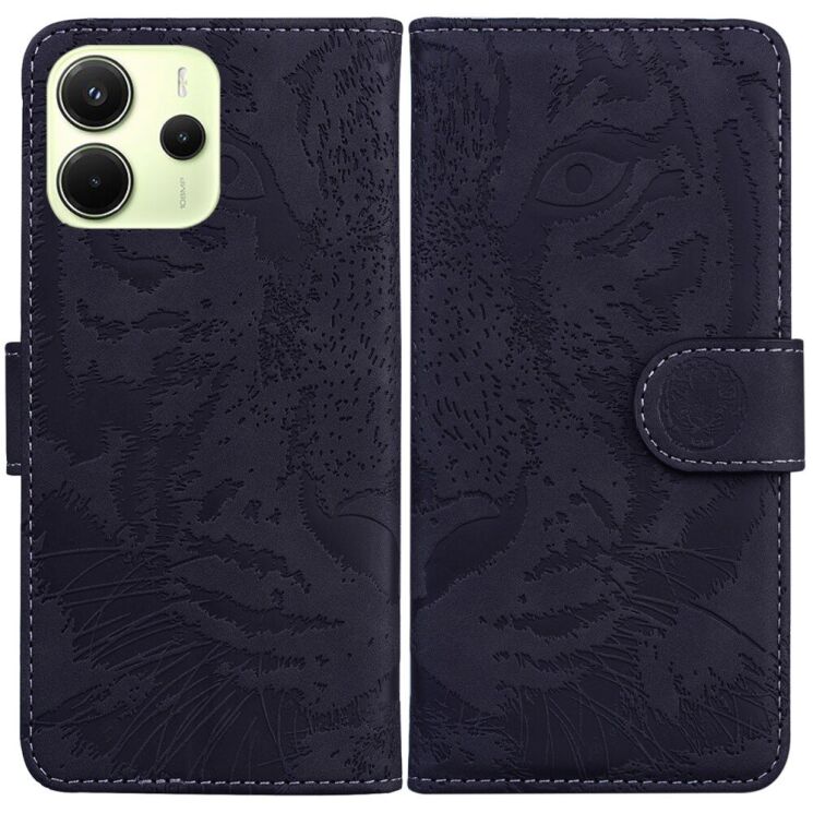 Чехол-книжка Deexe Tiger для Xiaomi Redmi Note 14 4G - Black: фото 1 из 7