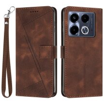 Чехол-книжка Deexe Triangle Series для Infinix Note 40 - Brown: фото 1 из 13