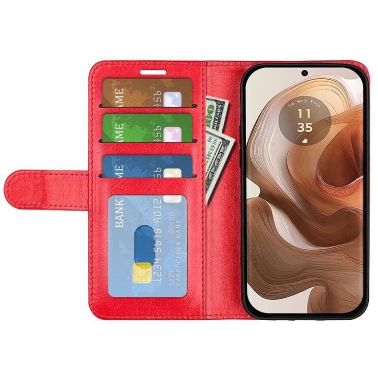 Чехол-книжка Deexe Wallet Style для Motorola Edge 50 Ultra - Red: фото 2 из 7