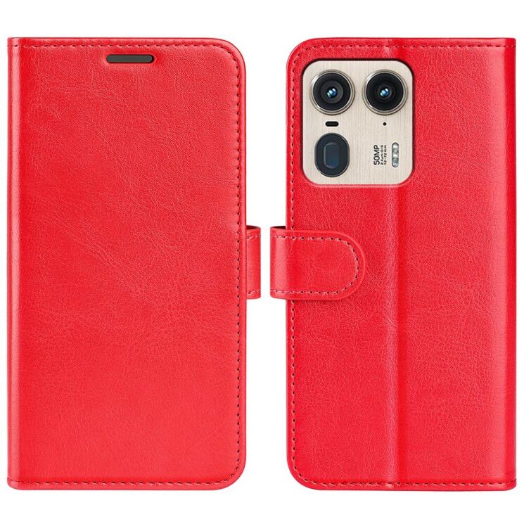 Чехол-книжка Deexe Wallet Style для Motorola Edge 50 Ultra - Red: фото 1 из 7