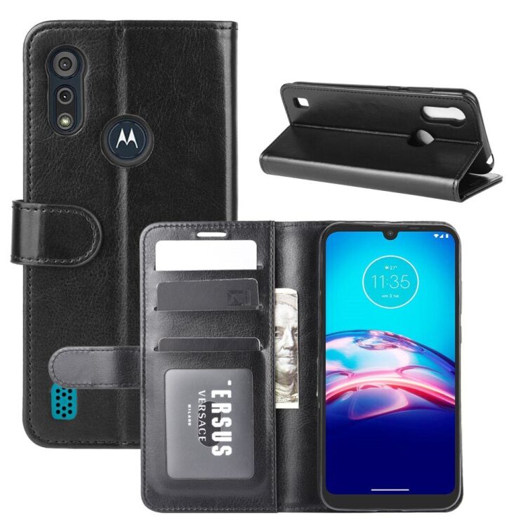 Чехол-книжка Deexe Wallet Style для Motorola Moto E6S / Moto E6i - Black: фото 8 из 8