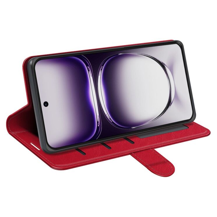 Чехол-книжка Deexe Wallet Style для OPPO Reno 12 Pro - Red: фото 3 из 9