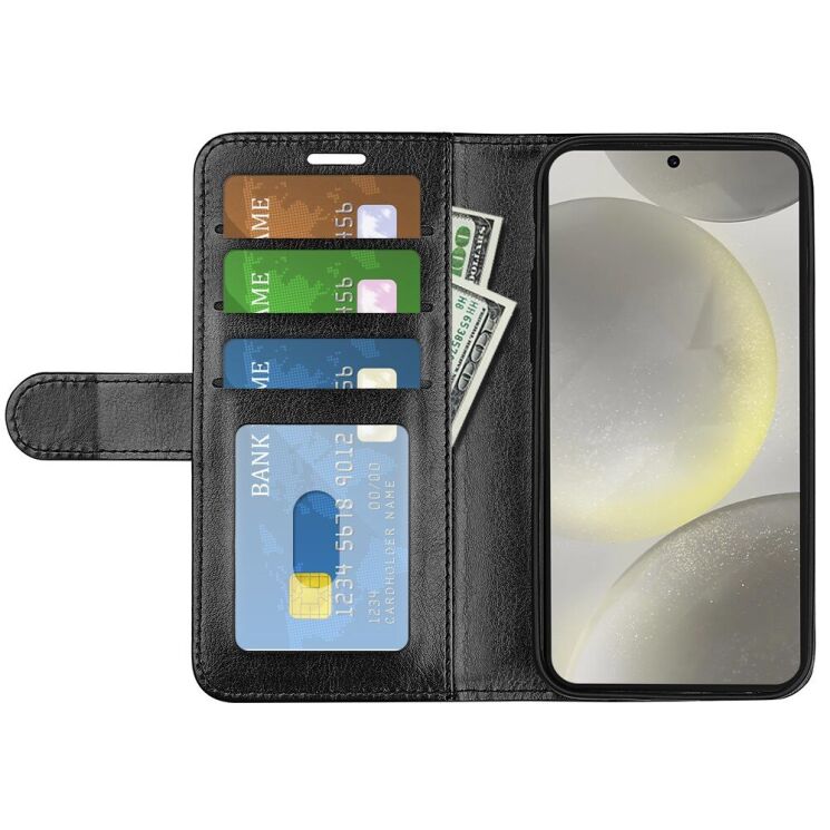 Чехол-книжка Deexe Wallet Style для Samsung Galaxy S24 FE (S721) - Black: фото 2 из 9