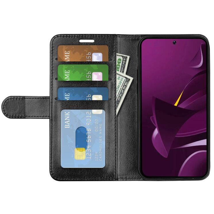 Чехол-книжка Deexe Wallet Style для Xiaomi Poco M7 Pro - Black: фото 2 из 9