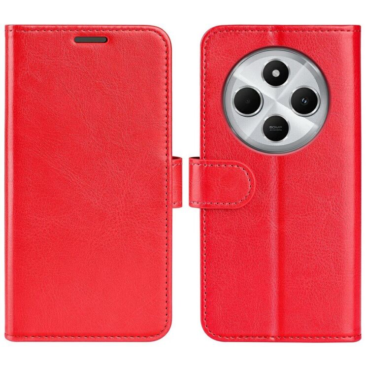 Чехол-книжка Deexe Wallet Style для Xiaomi Redmi 14C / Redmi A4 5G / Poco C75 - Red: фото 1 из 10